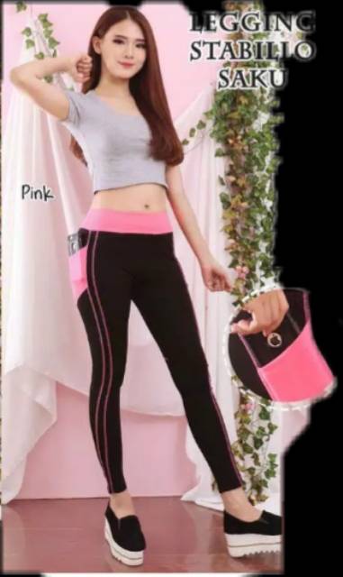 Megasari,celana legging bahan spandek