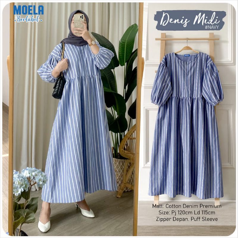DENIS MIDI DRESS GAMIS MUSLIM BY MOELA