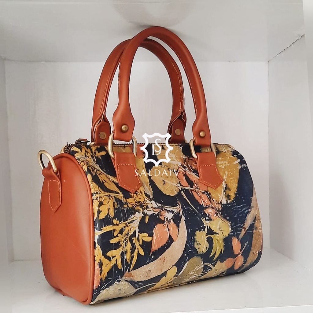 Tas Kulit Asli Eco Print SDL316