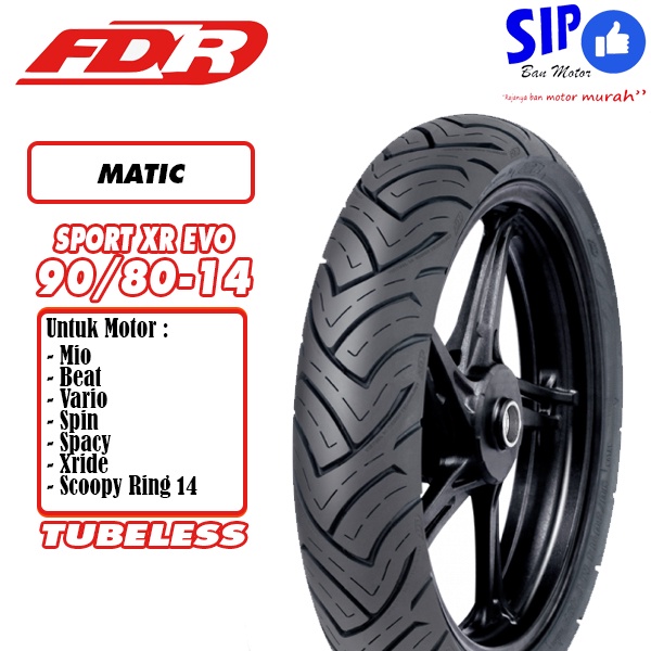 Ban motor matic FDR Sport XR Evo 90 80 14 tubeless beat mio vario