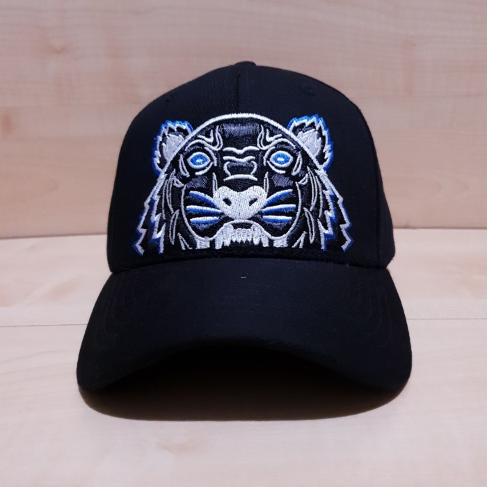 TOPI POLO CAPS KENZO TIGER LOGO SKY BLACK