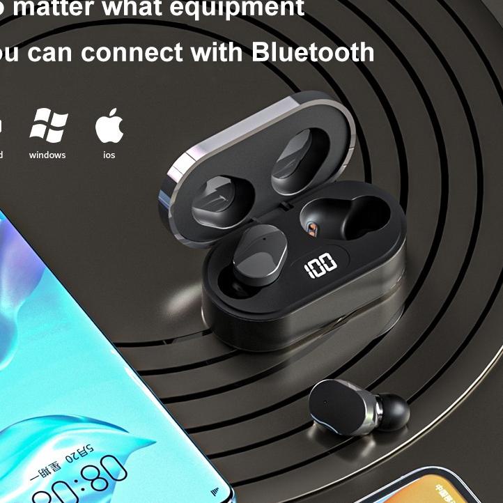 Penjualan Terbanyak.. Headset bluetooth nirkabel mini in-ear touch kecil TWS headset bluetooth nirka