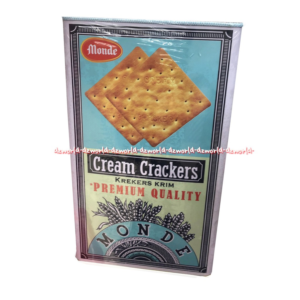 Monde Cream Crackers 1.2kg Krekers Krim Biskuit Kaleng Monde Biru Tanpa Gula Krakers Cracker Cemilan Less Sugar