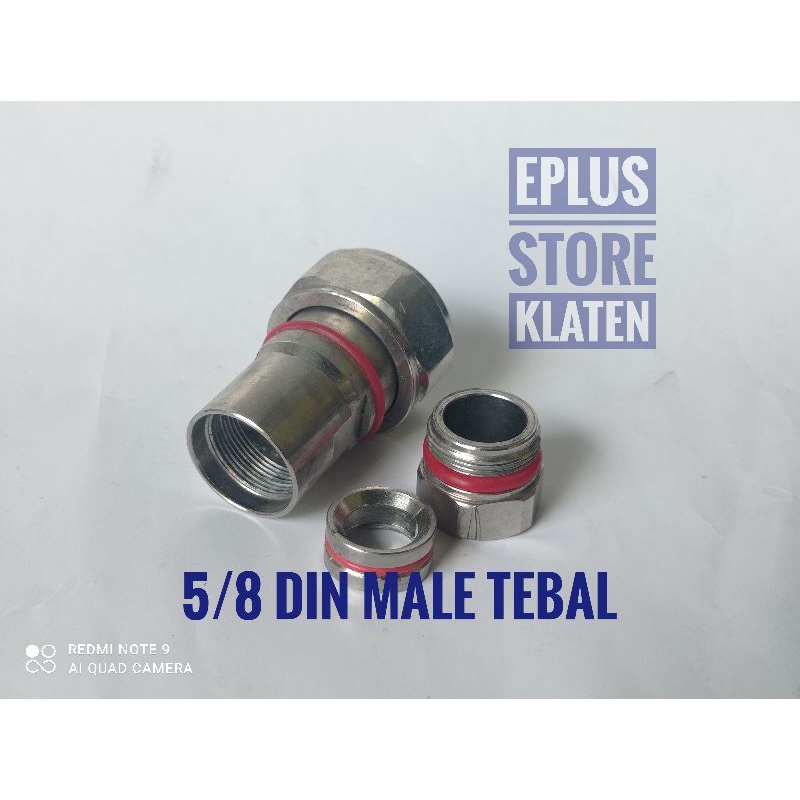 konektor 5/8 din male used tebal connector coaxial heliex feeder