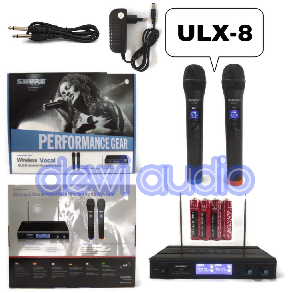 MIC SHURE ULX8 / MICROPHONE SHURE  ULX 8 / MIC WIRELESS SHURE ULX-8 / MIC MURAH UHF SHURE ULX8