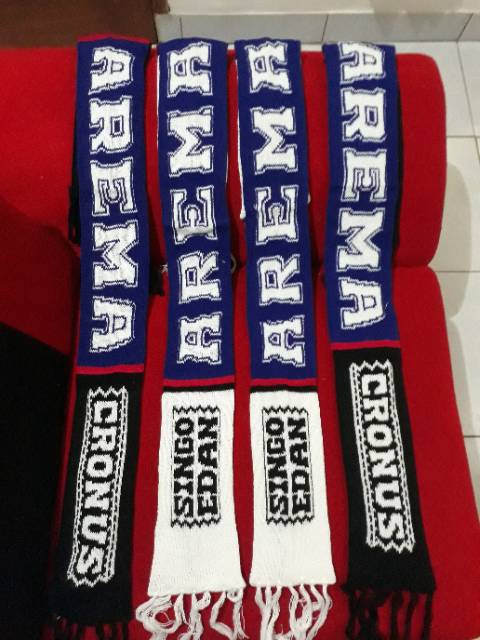 Syal rajut bola/ arema , min order 10 pcs