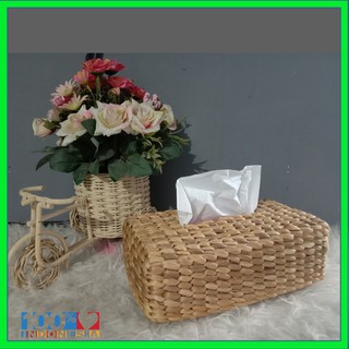 Kotak Tisu Box Tissue Tempat Tisu kerajinan tangan enceng