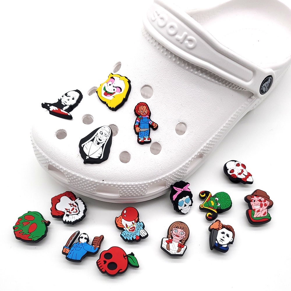 jibbitz crocs croc charms Desain Sepatu Tema Halloween Untuk Anak / Dewasa croc charms