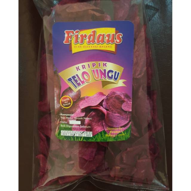 

KRIPIK TELO UNGU/KERIPIK UBI FIRDAUS