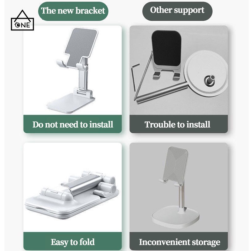 COD❤Dudukan Ponsel Rotasi yang Dapat Disesuaikan Dudukan Tablet Desktop Untuk iPad Samsung Xiaomi  A one