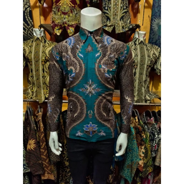 Monalisa Batik - Flexy Ijo Kemeja Batik Pria Lengan Panjang Hight Quality Best Seller