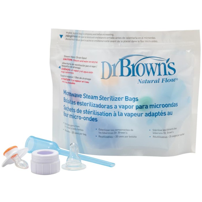 Dr Browns Kantong Steril Botol Susu Anak Microwave Disposable Dr Brown