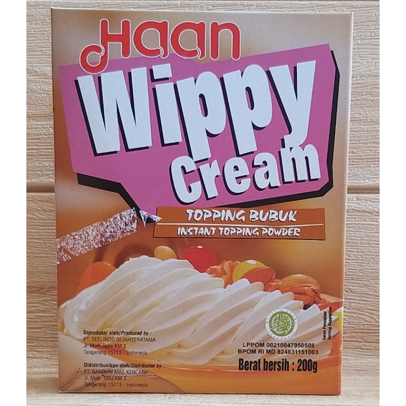 ✔MURAH Haan Wippy Cream 200gr / Whipping Cream Instan