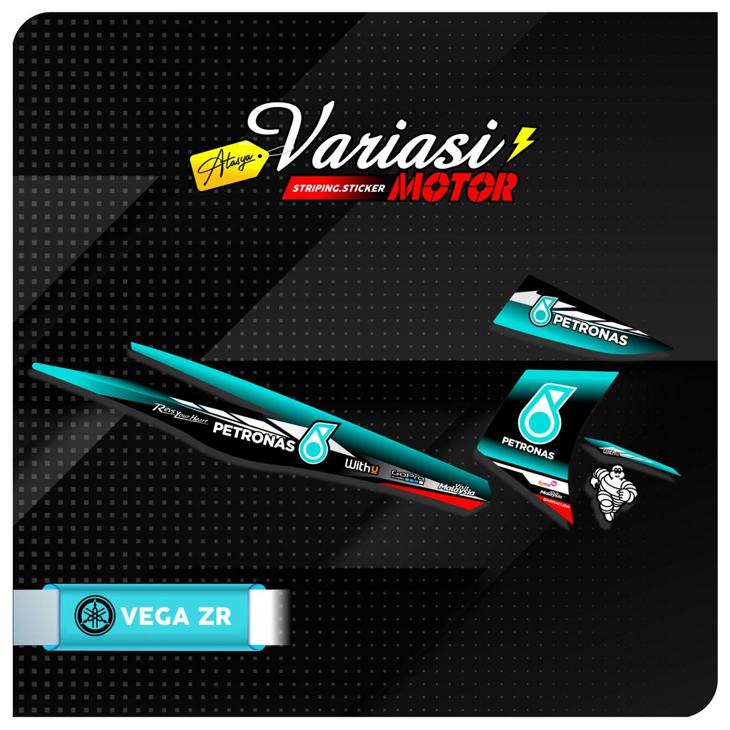 STRIPING MOTOR YAMAHA VEGA ZR STIKER STICKER STRIPING VARIASI VEGA ZR PETRONAS GRAFIS terbaru murah