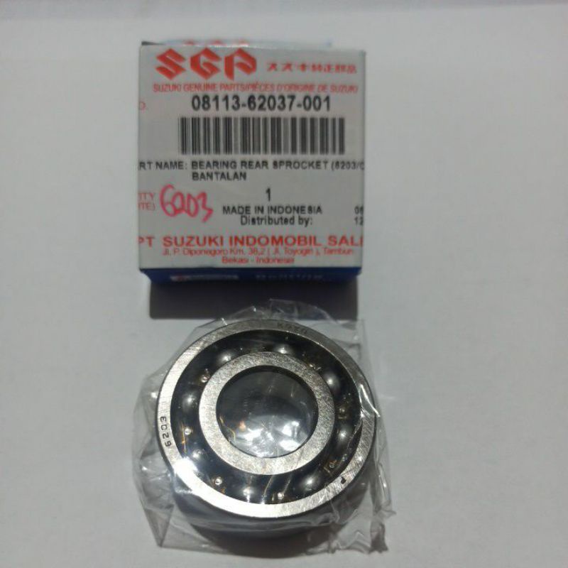 BEARING LAHER GEAR BELAKANG 6203 SUZUKI SMASH SHOGUN 110 SHOGUN 125 ASLI SGP