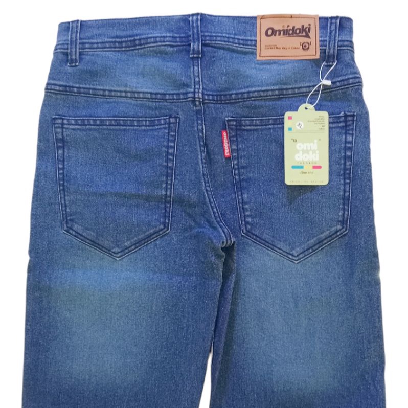 Omidoki Celana Panjang Jeans Pria Blue Biobleach Stretch Denim Soft Blue