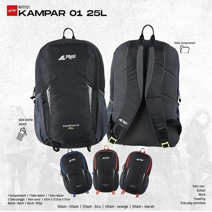 DAYPACK AREI KAMPAR 01 25L | TAS RANSEL SEKOLAH REI OUTDOOR 25 LITER