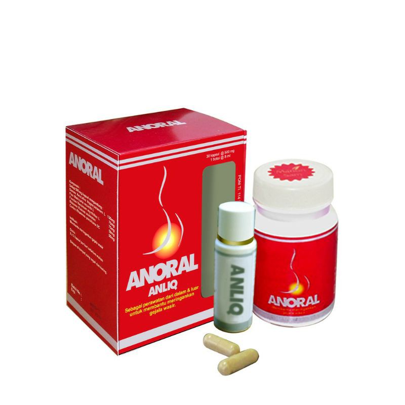 Anoral Anliq Marion Sam (Paket isi 30 kapsul +Liquid 8ml) Obat Wasir