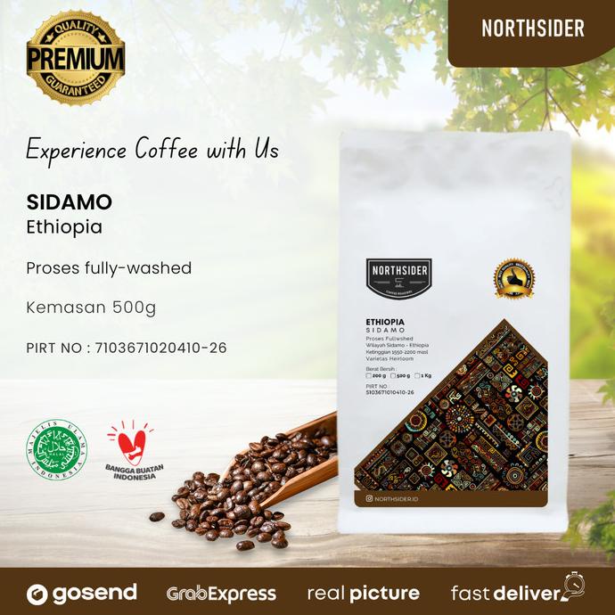

BIJI KOPI ARABICA ETHIOPIA SIDAMO WASHED - 500GR NORTHSIDER COFFEE