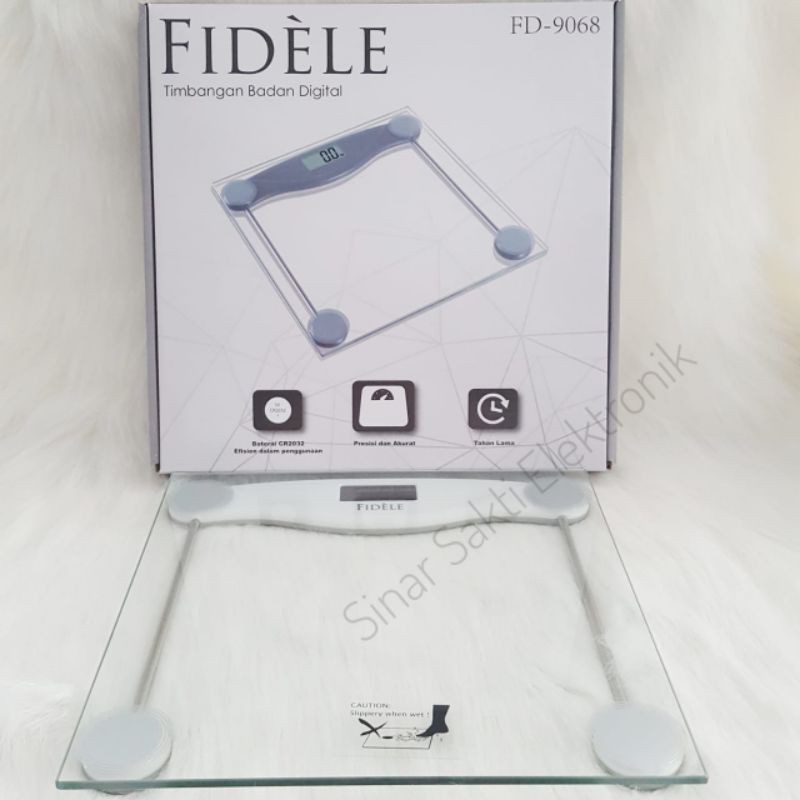 Timbangan Badan Digital Kaca Personal Body Weight Scale Premium Fidele