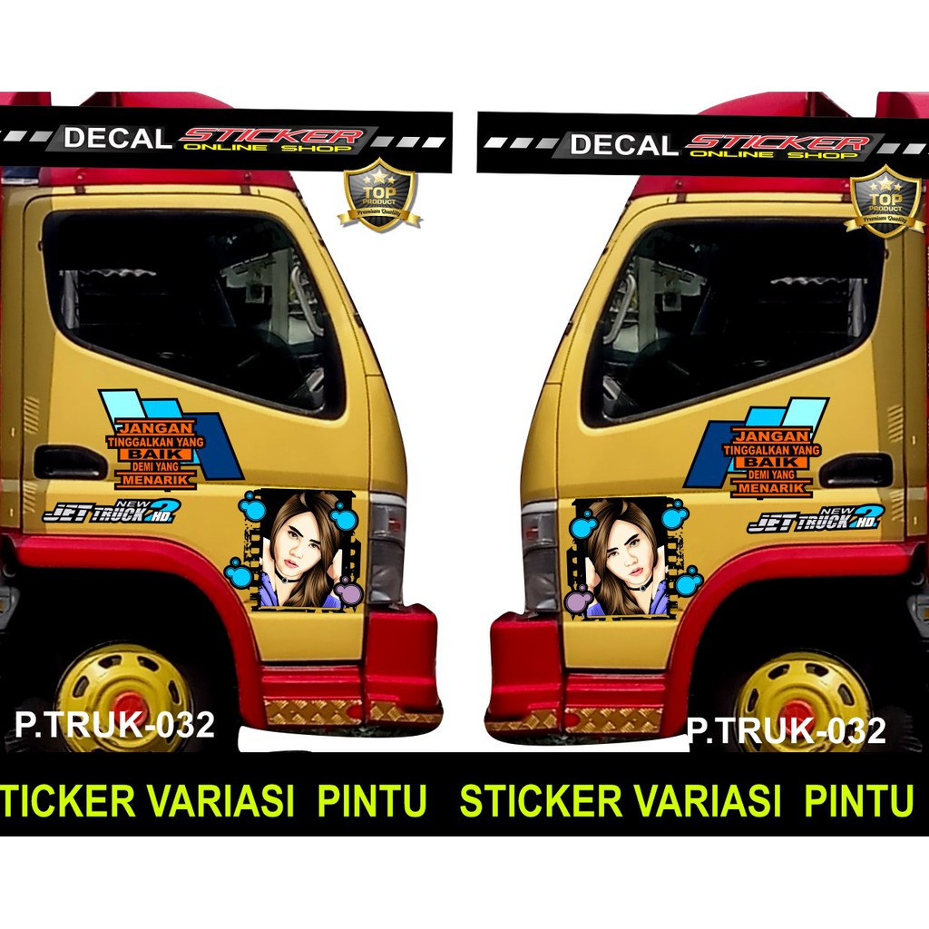 STIKER TRUK VARIASI PINTU CANTER PINTU KABIN ALL