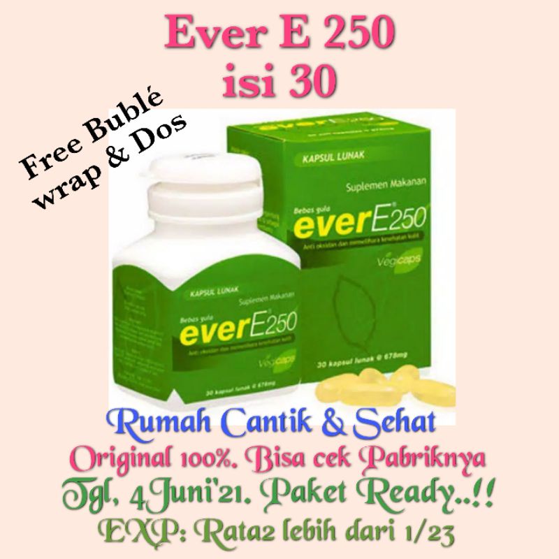 Jual Ever E 250 Per Botol 30 Butir Untuk Kulit Dan Kesuburan Shopee Indonesia 0097