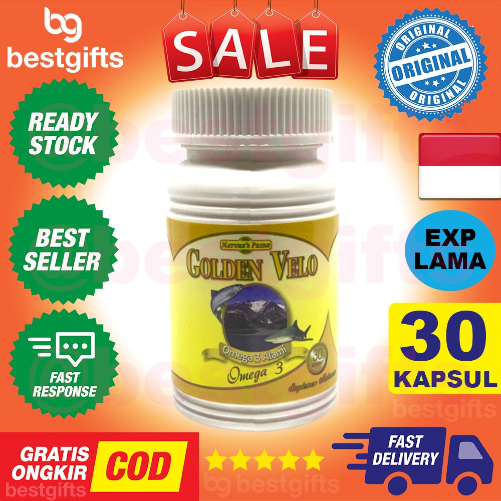 NATURE'S NATURES NATURE PRIDE GOLDEN VELO OMEGA 3 FISH OIL MINYAK IKAN KOLESTEROL JANTUNG 30 KAPSUL