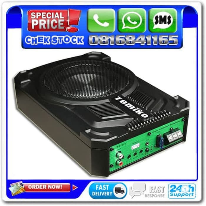 SUBWOOFER SLIM KOLONG TOMIKO TMS 6588 - 6 SUPER SLIM DEEP BASS SQ