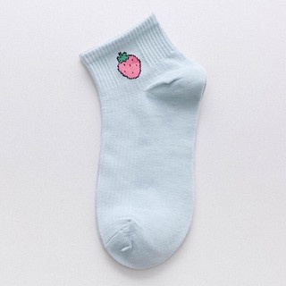 ⭐ JKTMART ⭐ Kaos Kaki Motif Buah Cute Kaoskaki Pendek Socks Fruit Fashion Wanita Korea Import R139-BIRU