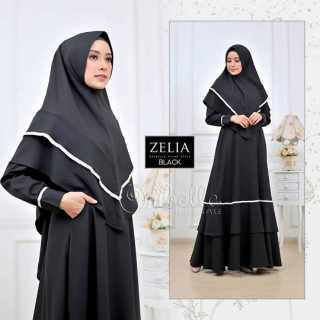 Baju Gamis Syari Zelia Fashion Muslim Wanita Bv