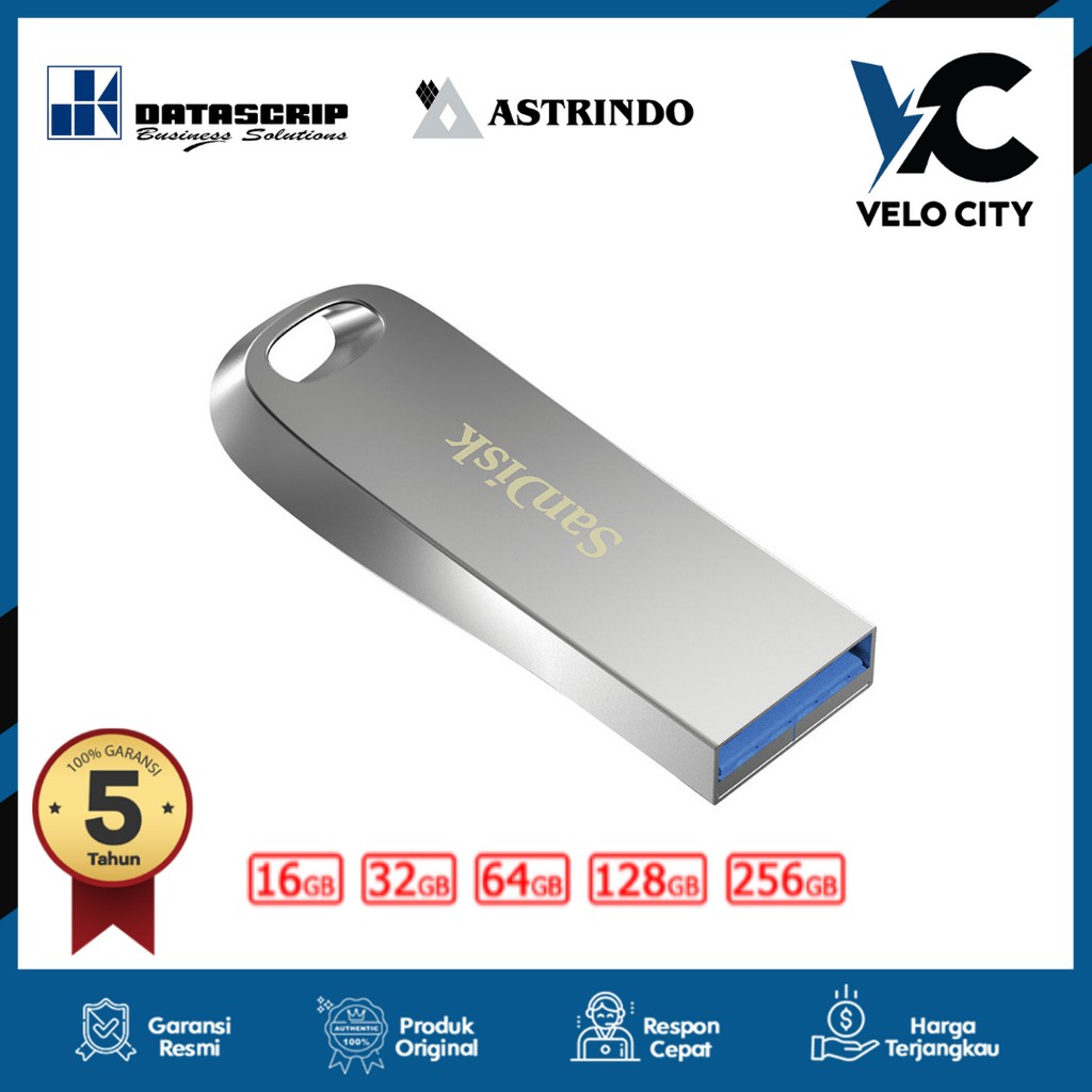 Flasdisk 16GB Sandisk Ultra Luxe ™ Flash Drive USB 3.1 / Flashdisk CZ74 - 16GB