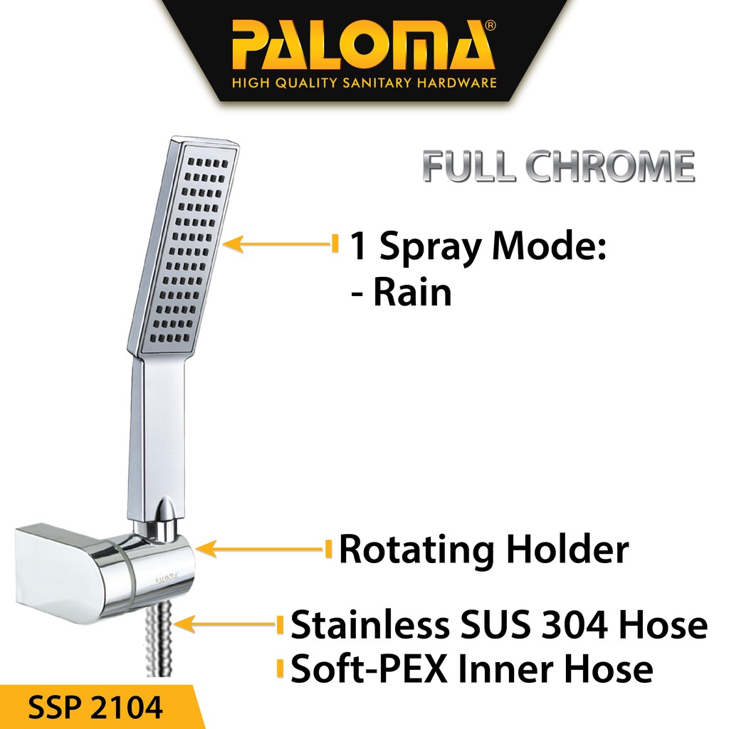 PALOMA SSP 2104 Shower Set Handshower Mandi Hand Shower Kepala Shower Head Air Paket