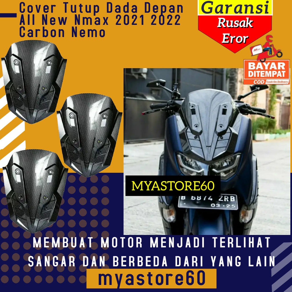 Cover Tutup Dada Depan Dasi Atas Depan New Nmax 2021 2022 Carbon Karbon Nemo Depan Variasi Nmax Aksesoris Nmax Terbaru Kekinian