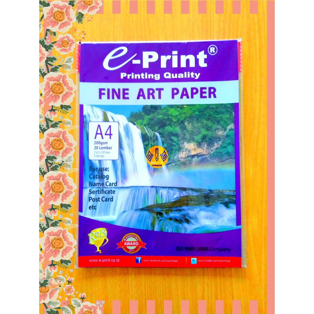 Jual Kertas Foto EPrint Fine Art Paper A4 200Gr20 Shopee Indonesia