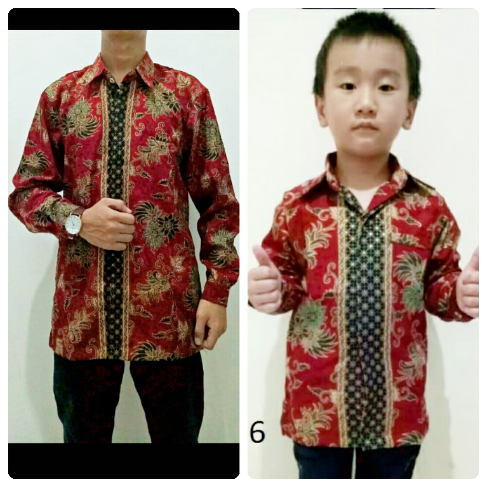 SB Collection Couple Dadboy Lisno Atasan Kemeja Batik Modern Anak Dan Ayah Pria