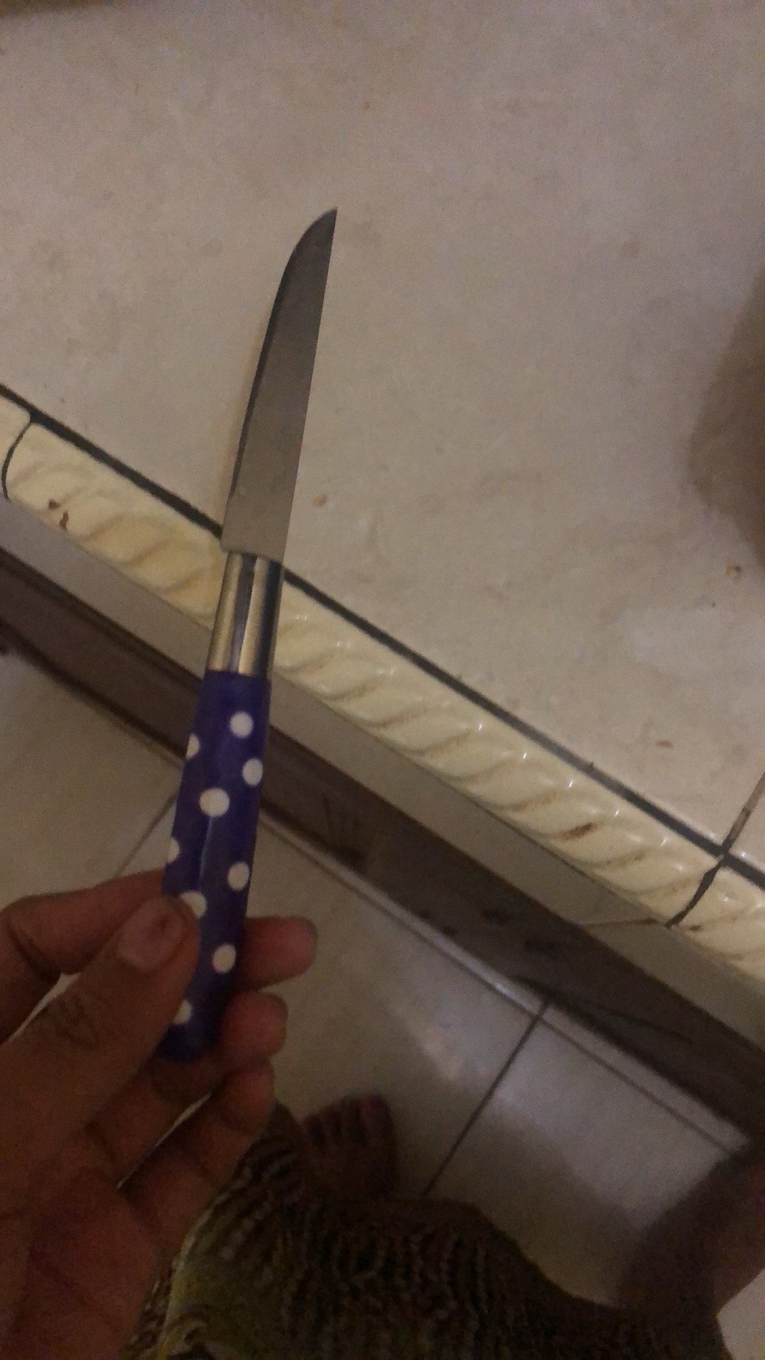 Pisau Buah Stainless / Pulkadot / Pisau Buah / Pisau Kue Pulkadot