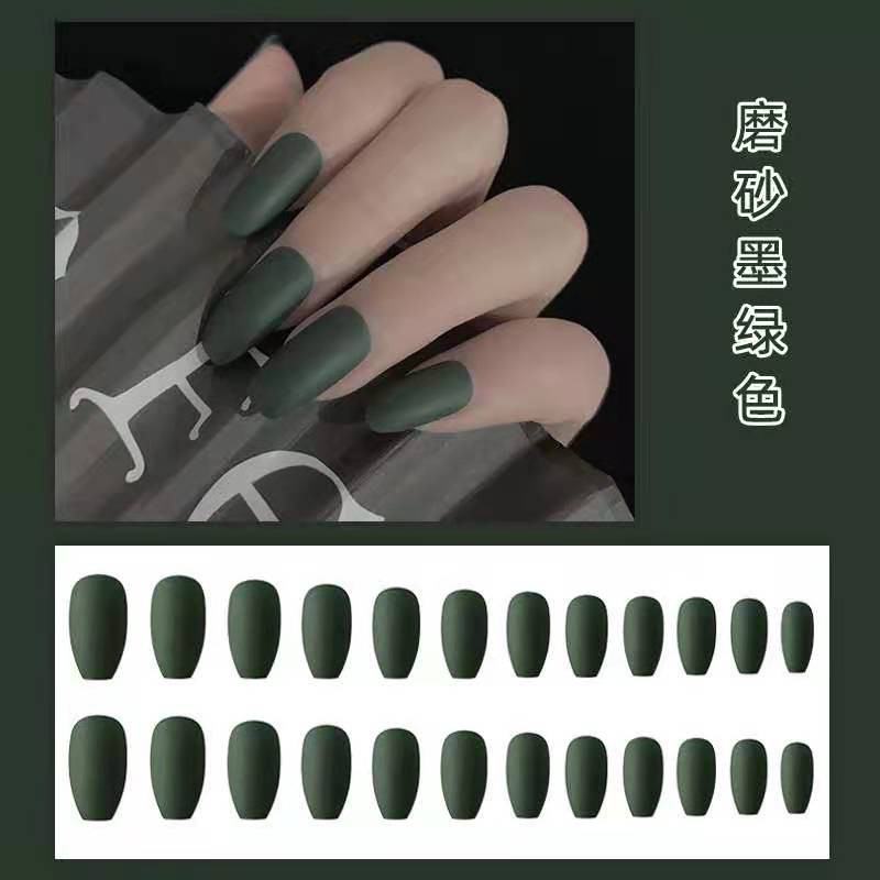 EMMAS MART Kuku palsu matte 24 pcs/ false fake nails  matte elegant nail art