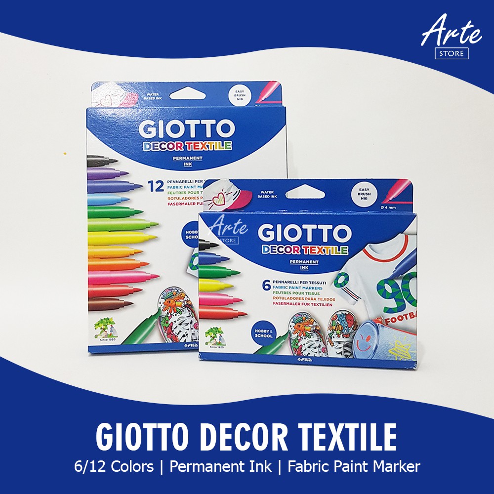 Spidol - Giotto Decor Textile Set 12 Warna