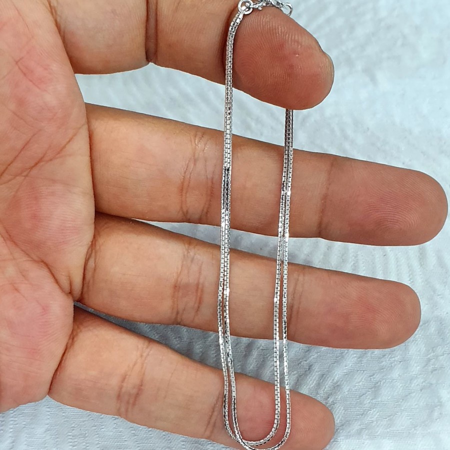 kalung italy santa putih emas 75% 750 75 % 2 gr an