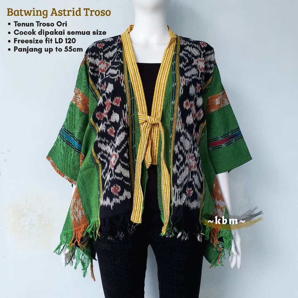 Batwing astrid top ori tenun troso