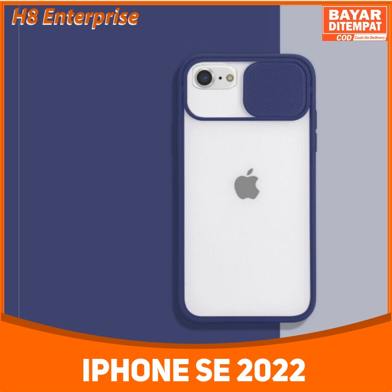 H8 Slide Case Clear Protaction Kamera Belakang iPhone SE 2022