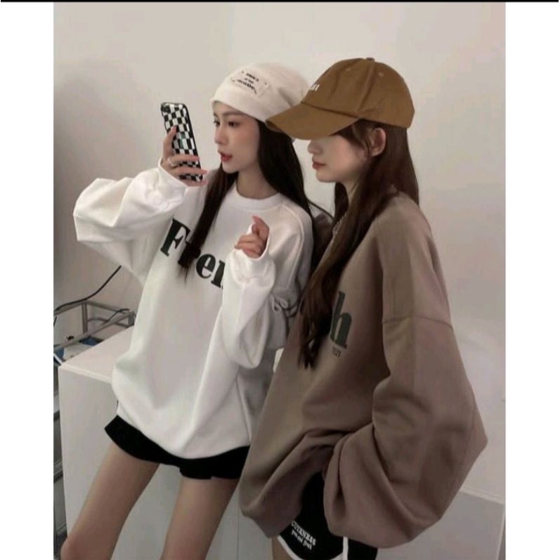 (COD) SWEATER WANITA OVERSIZE XXL SWEATER KOREA