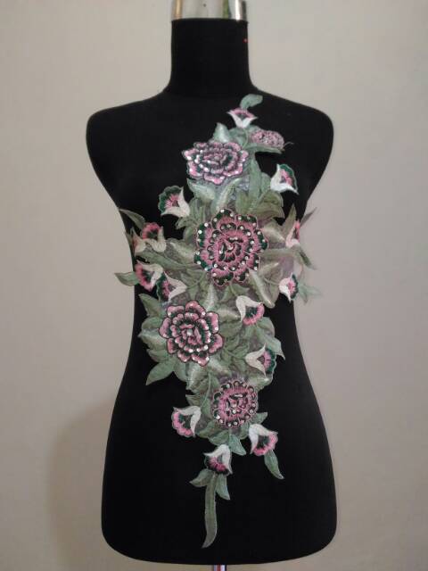 Bordir payet bunga ansara