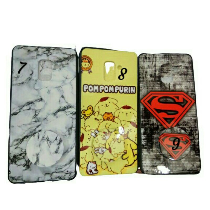 CASE FUZE GLASS SUPER HERO + POP SOCKET SAMSUNG A8 PLUS 2018