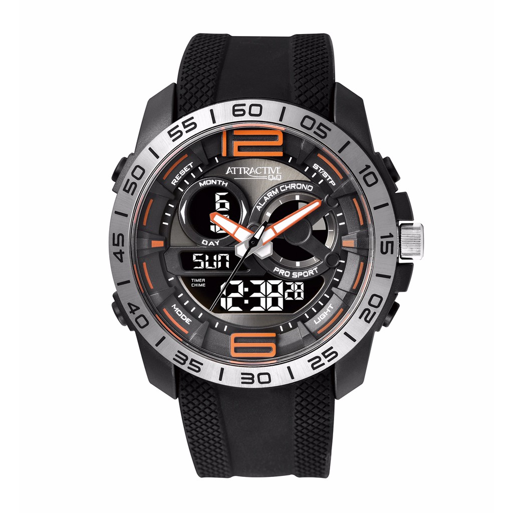 Q&Q QQ Attractive Analog Digital Jam Tangan Pria DE11J302Y Original