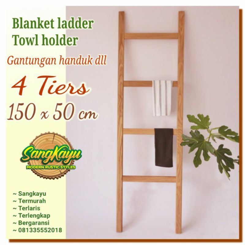 Gantungan handuk kayu towl holder rak handuk selimut towlladder hanger