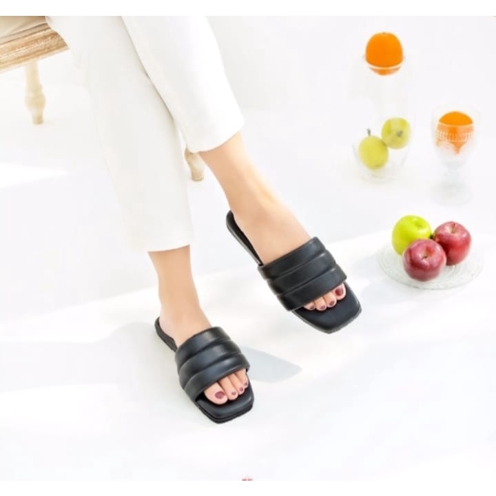 sandal wanita kekinian tren terbaru full busa