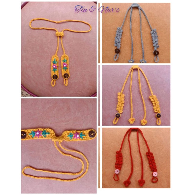 Strap / kalung / konektor masker rajut