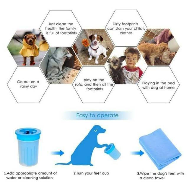 Paw Cleaner Cat Dog Alat Pembersih Kaki Anjing Kucing Pet Foot Washer Cup Tool