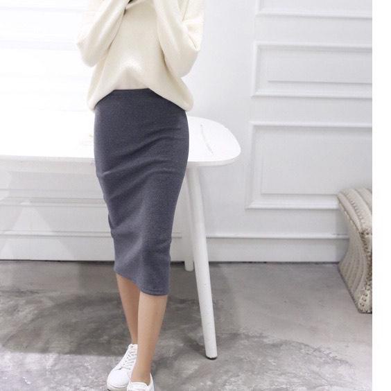 ROK SPAN RAJUT/ROK SPAN KNITTED/ROK PANJANG DAN ROK 7/8 PREMIUM